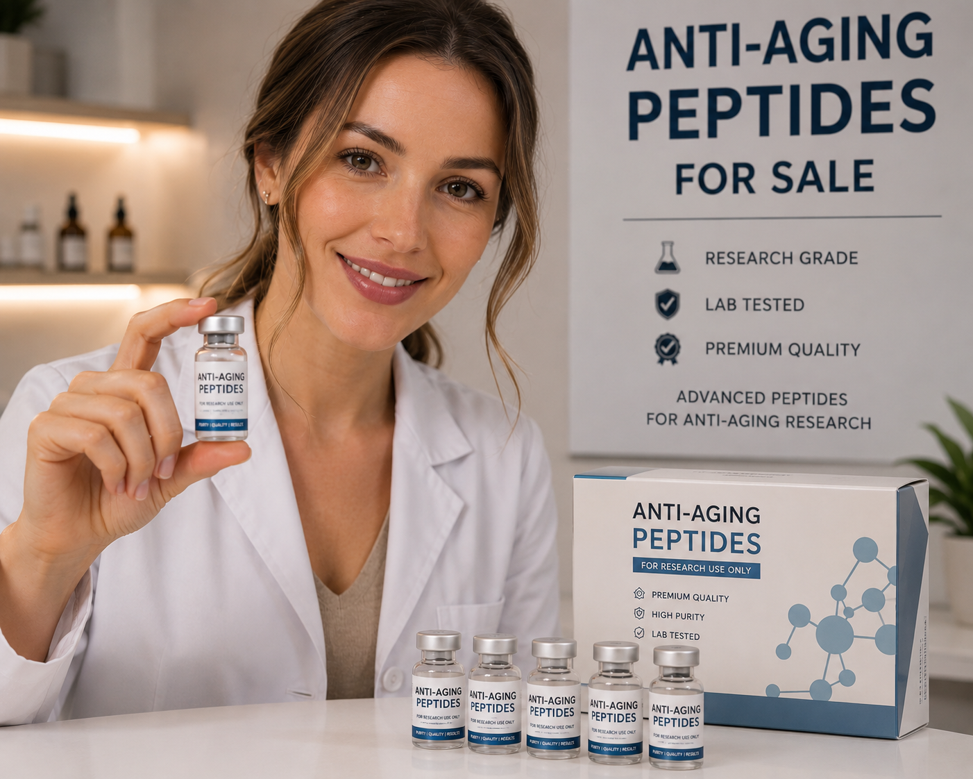 Premium Anti-Aging Peptides For Sale. Find high-quality, lab-tested peptides for longevity and aging research. Enjoy trusted purity, fast delivery, secure ordering, and excellent customer service.
